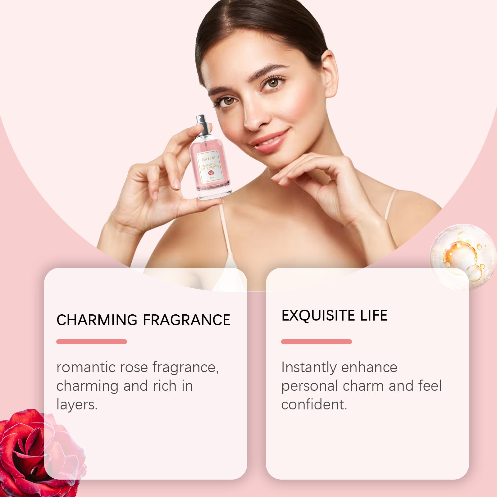 EELHOE Rose Body Hair Eau De Parfum Spray Fresh ...


